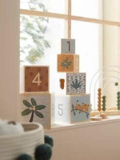 Tour De Cubes Avec Formes à Encastrer En Bois FSC® Beige - Vertbaudet -Promos Jouets Boutique tour de cubes avec formes a encastrer en bois fsc 2